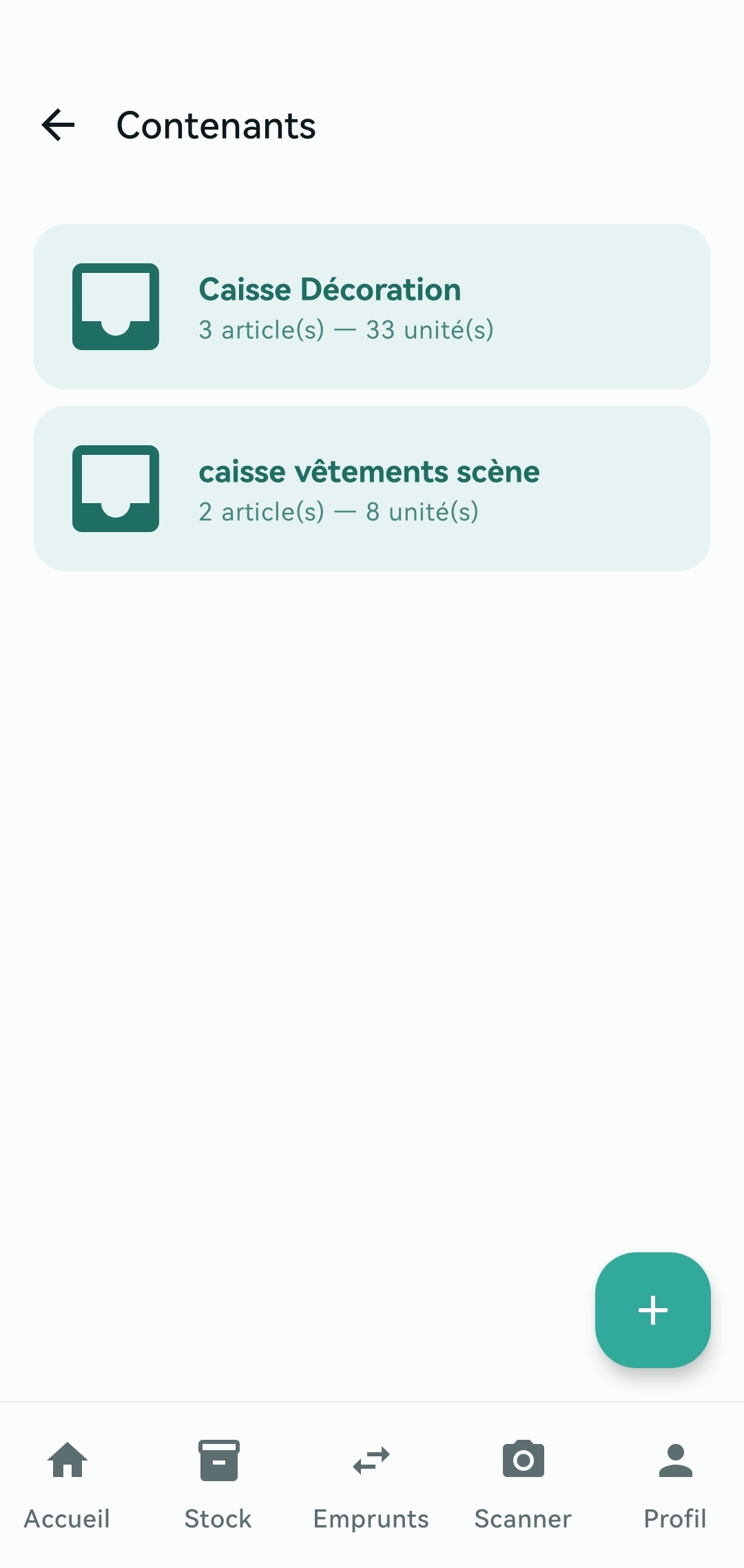 Gestion des contenants